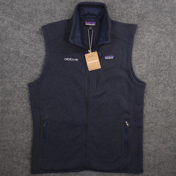 Patagonia Other - Patagonia Better Sweater Vest Mens M Navy Full Zip Fleece Jacket Company Logo